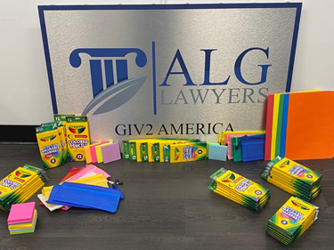 school supplies donation by ALG lawyers